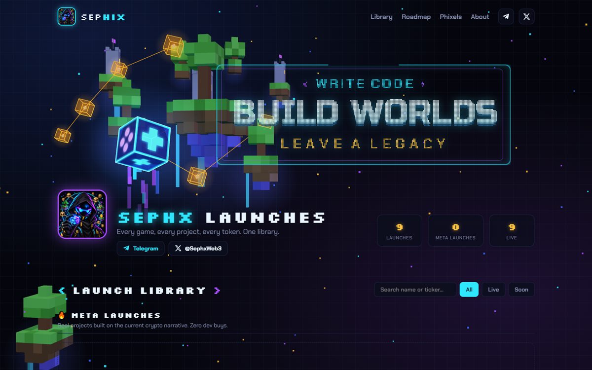 Sephix.world homepage